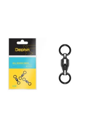 Delphin Ball Bearing Swivel A-05 65kg 3 Stück Angelwirbel Extra Stark Wels-Swivels-JJ-Fishing