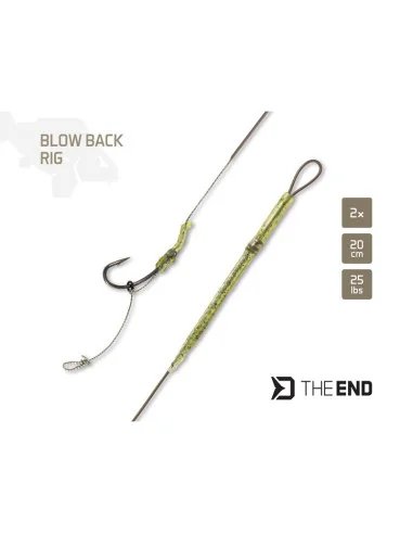 Delphin THE END 6 Blowback-Rig 2 Stück 20cm 25lbs Angelvorfach-Vorfächer-JJ-Fishing