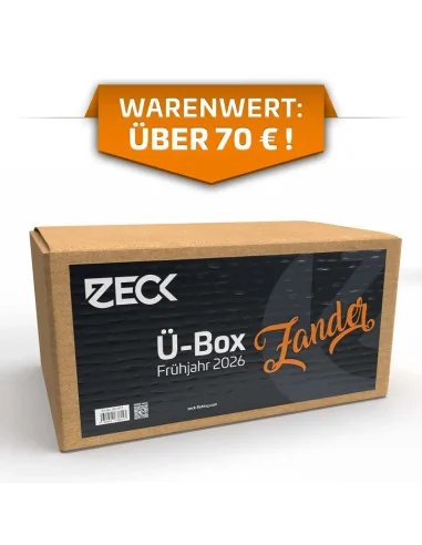 Zeck Fishing Ü-Box Frühjahr Zander 2026 Wert € 74,65 Überraschungsbox für Zanderangler-Köder-JJ-Fishing
