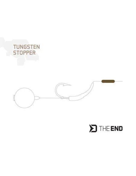 Delphin TheEND Tungsten Stopper Wolfram 24 Stück 2x7mm-Stopper & Baitscrews-JJ-Fishing