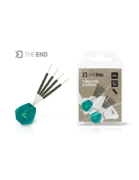 Delphin TheEND Tungsten Stopper Wolfram 24 Stück 2x7mm-Stopper & Baitscrews-JJ-Fishing