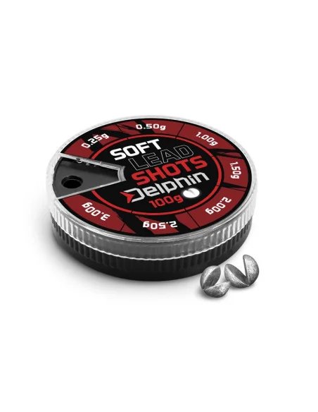 Delphin SOFT Klemmbleie 100g 0,25-3,0g Float Fishing Rote Box Bleischrot-Blei-JJ-Fishing