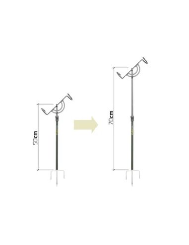 Delphin FlexiSTICK Teleskopischer Rutenhalter Rutenauflage Method Feeder