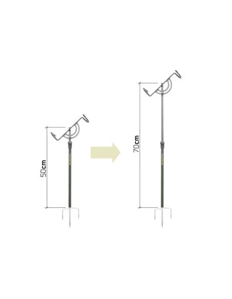 Delphin FlexiSTICK Teleskopischer Rutenhalter Rutenauflage Method Feeder