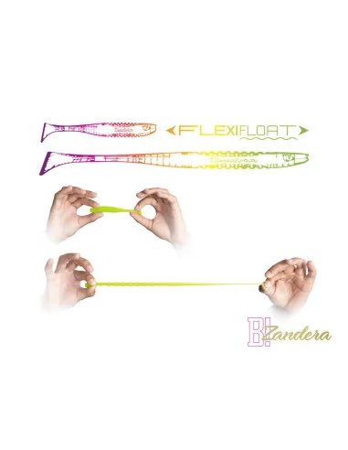 Delphin ZANDERA EPIDEMY 12cm FlexiFLOAT UV Active Gummifisch Zander Special Köder 5 Stück-Köder-JJ-Fishing