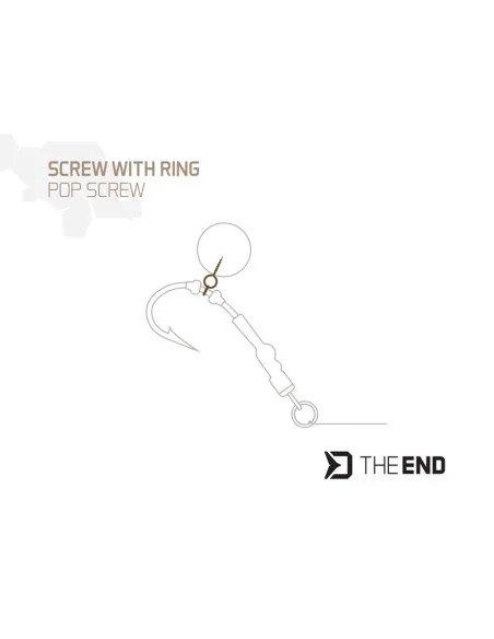 Delphin TheEND M POP UP Screw 15 Stück Method Feeder Ronnie Rig-Endtackle-JJ-Fishing