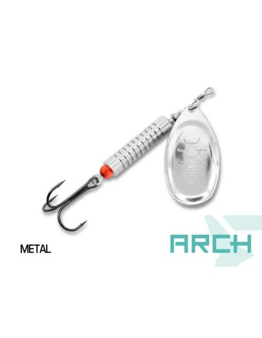 Delphin ARCH 20g METAL UV Active Spinner Größe 5 Long Cast Hecht Wels Raubfisch Köder