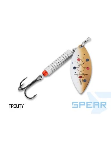 Delphin SPEAR 17g TROUTY UV Active Spinner Größe 5 Long Cast Hecht Wels Raubfisch Köder-Blinker / Spinnköder-JJ-Fishing