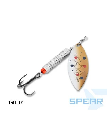 Delphin SPEAR 17g TROUTY UV Active Spinner Größe 5 Long Cast Hecht Wels Raubfisch Köder-Blinker / Spinnköder-JJ-Fishing