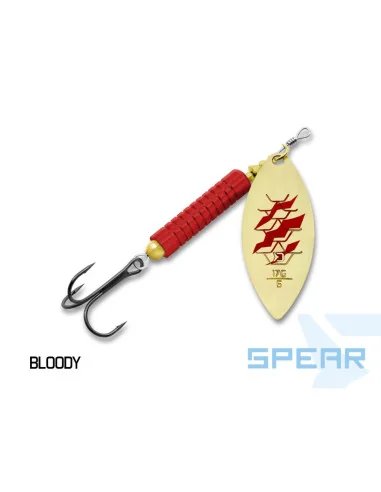 Delphin SPEAR 17g BLOODYUV Active Spinner Größe 5 Long Cast Hecht Wels Raubfisch Köder-Blinker / Spinnköder-JJ-Fishing