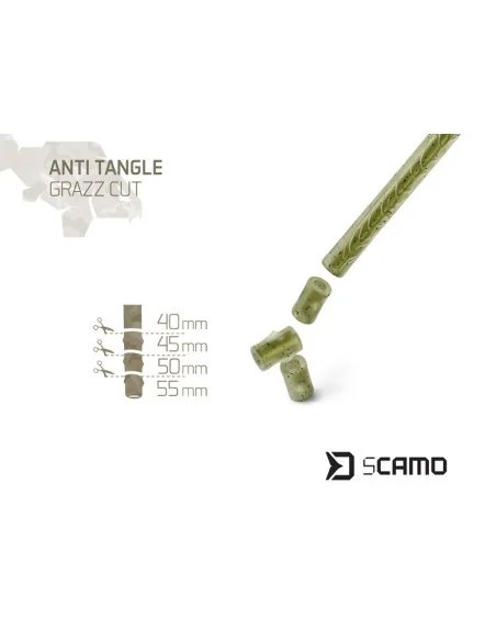 Delphin sCAMO Anti Tangle Sleeve GRAZZ Cut 10 Stück 55mm Länge Anpassbar-Method Feeder-JJ-Fishing