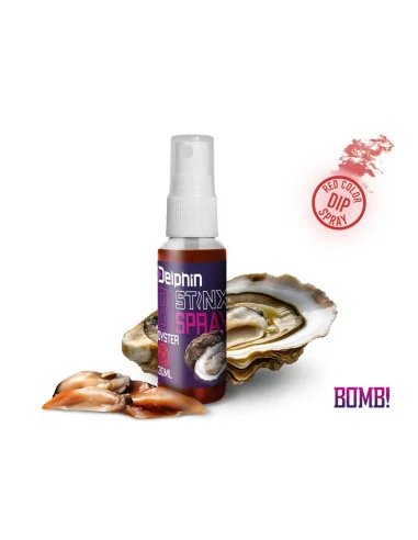 Delphin STINX SPRAY Auster Muschel Rot 30ml Dipp-Spray Raubfisch Köder