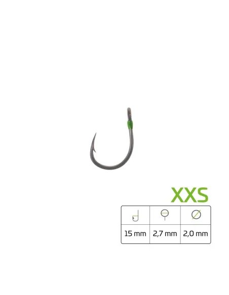 Zeck Wels Mr. Waller Hook XXS 4 Stück PTFE Beschitung Super Stabil Wels Angelhaken-Hook & Co-JJ-Fishing
