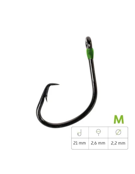 Zeck Wels Circle Striker M 4 Stück Stabiler Kreishaken zum Wallerangeln Cat Hook-Hook & Co-JJ-Fishing