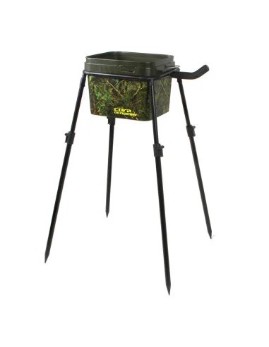 Carp Academy Spod Station mit Rutenablage und Trtansporttasche Futterkübel Halterung mit Teleskopbeine