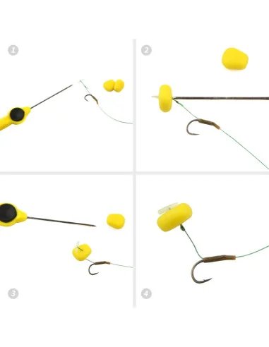 Carp Academy Feeder Stopper mit Nadel Bait Stop Set Method Feeder