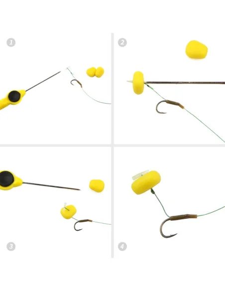 Carp Academy Feeder Stopper mit Nadel Bait Stop Set Method Feeder