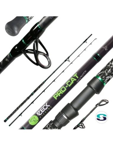 Zeck Cat Pro-Cat Skyrock 330cm 500g Wels Angelrute Bojenfischen Grundmontage Abspannen Profi