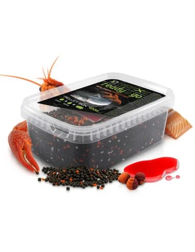 Delphin Reaxe Lachs & Krebs READY&GO 400g Pellet Box mit Liquid und Wafter