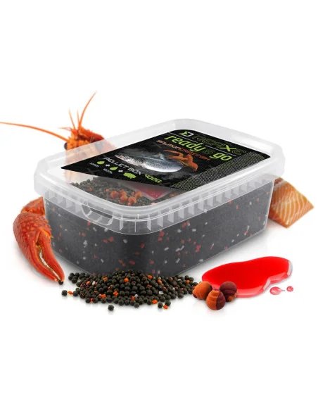 Delphin Reaxe Lachs & Krebs READY&GO 400g Pellet Box mit Liquid und Wafter-Wafters-JJ-Fishing