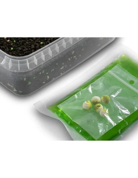 Delphin Reaxe Knoblauch & N-Butyric Acid READY&GO 400g Pellet Box mit Liquid und Wafter-Wafters-JJ-Fishing
