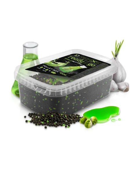 Delphin Reaxe Knoblauch & N-Butyric Acid READY&GO 400g Pellet Box mit Liquid und Wafter-Wafters-JJ-Fishing