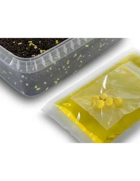 Delphin Reaxe Sweet Corn & Pineapple READY&GO 400g Pellet Box mit Liquid und Wafter-Wafters-JJ-Fishing