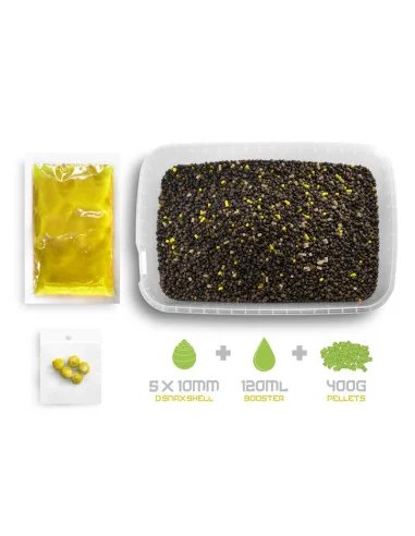 Delphin Reaxe Sweet Corn & Pineapple READY&GO 400g Pellet Box mit Liquid und Wafter-Wafters-JJ-Fishing