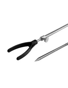 Delphin Steel Telescopic Bankstick Back 50-90cm Edelstahl mit Rutenauflage-Rutenauflagen-JJ-Fishing