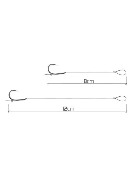 Delphin Braided Sting 6 Method Feeder Vorfach 12cm 0,20mm Geflochten 10 Stück Chinu Hook