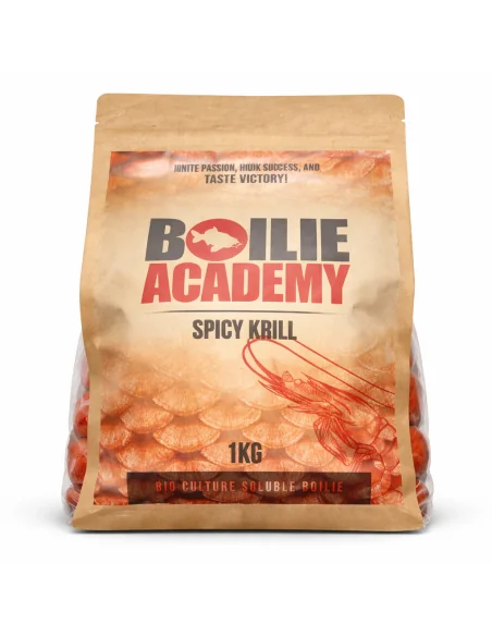 Boilie Academy Soluble Spicy Krill 20 mm 1kg Boilies Fast Action Baits