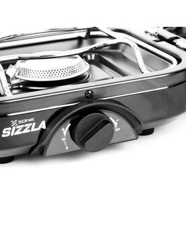 Sonik SIZZLA 2BURNA STOVE Kocher Angelkocher Camping Kocher 2 Kochfelder