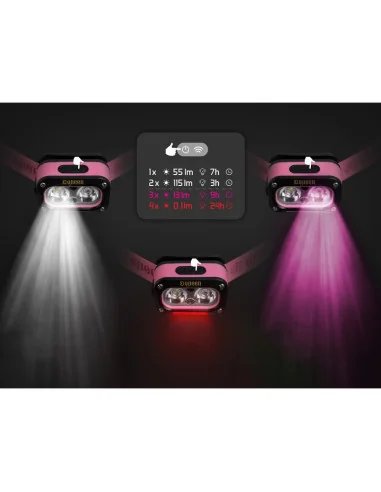 Delphin QUEEN 115lm 1200mAh Kopflampe Pinkes Licht Stirnlampe Rosa Light-Kopflampen-JJ-Fishing