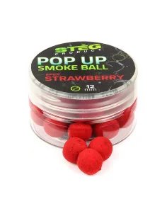 Steg Pop Up Smoke Ball Strawberry 12mm 10g Method Feeder Köder Auftreibend-Pop Up´s-JJ-Fishing