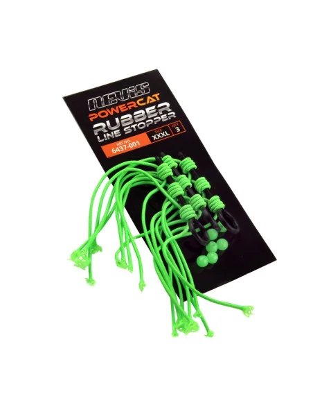 Nevis Power Cat Rubber Line Stopper XXXL 9 Stück Schnurstopper Welsangeln-Stopper & Baitscrews-JJ-Fishing