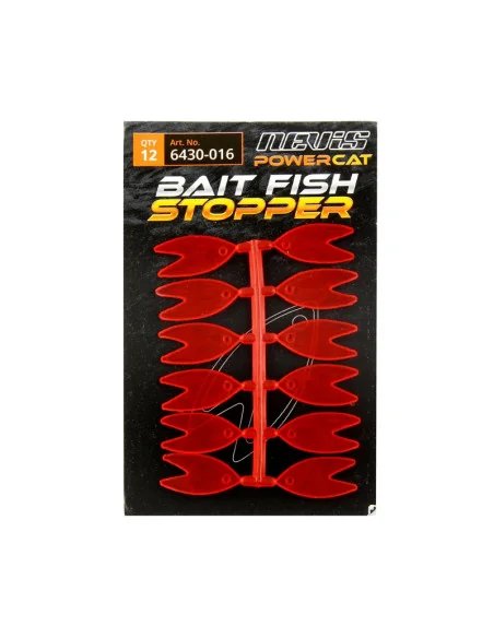 Nevis Power Cat Bait Fish Stopper Red 12 Stück Köderfisch Schutz Silikon Wels
