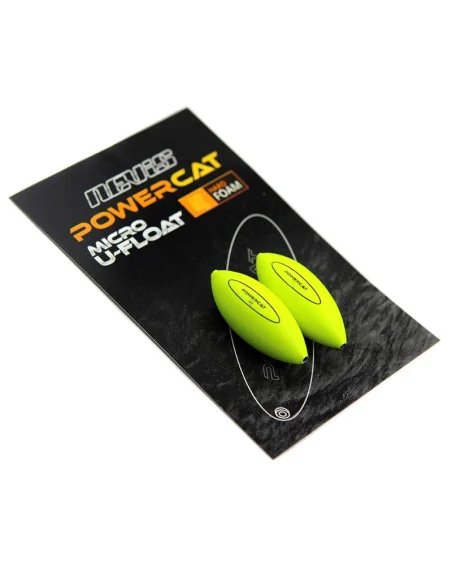 Nevis PowerCat Micro U-Float 3g 2 Stück Fluo Gelb Wels Montage Auftriebskörper