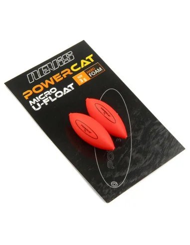 Nevis PowerCat Micro U-Float 3g 2 Stück Fluo Orange Wels Montage Auftriebskörper-Blei-JJ-Fishing
