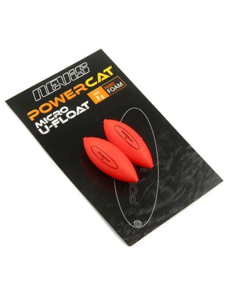 Nevis PowerCat Micro U-Float 3g 2 Stück Fluo Orange Wels Montage Auftriebskörper-Blei-JJ-Fishing