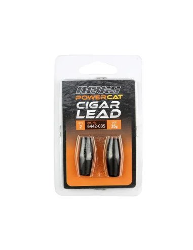 Nevis PowerCat Cigar Lead 20g 2 Stück Welsmontage Wallerklopfen 20mm Waller Blei Schwarz-Welsangeln - Catfish fishing-JJ-Fishing