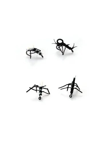 PB Products Super Strong Zig Insects White/Black 4pcs Hook Size 10-Zig-Rig Accessories-JJ-Fishing