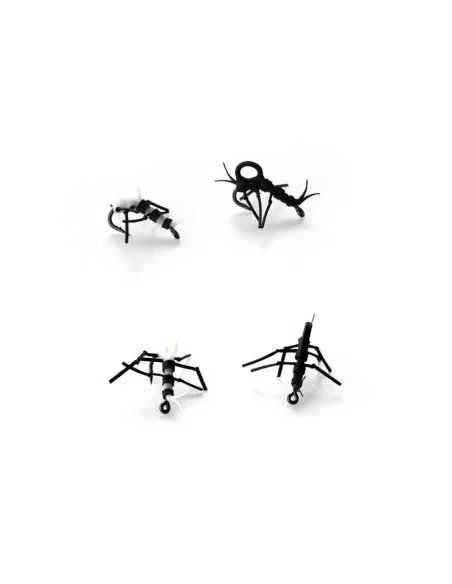 PB Products Super Strong Zig Insects Weiß/Schwarz 4pcs Hakengröße 10-Zig-Rig Zubehör-JJ-Fishing