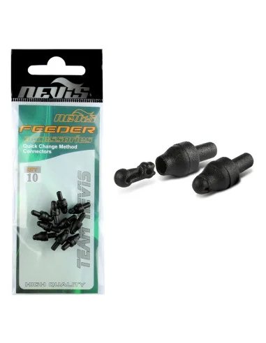 Nevis Feeder Quick Change Method Connectors Schnellverschlüsse 10 Stück-Method Feeder-JJ-Fishing