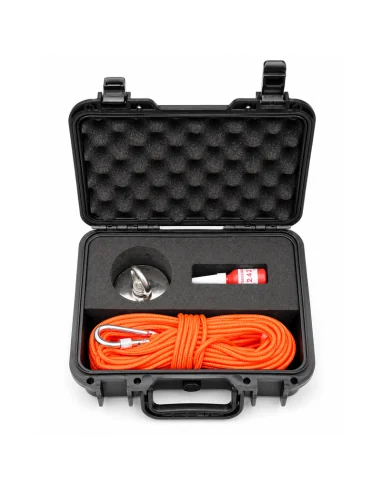 Econcretes 250kg Fishing Magnet Kit mit Schnur und Koffer Magnetfischen Extra Stark Profi Ausrüstung-Angelzubehör-JJ-Fishing