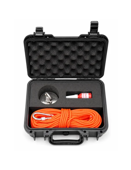 Econcretes 250kg Fishing Magnet Kit mit Schnur und Koffer Magnetfischen Extra Stark Profi Ausrüstung-Angelzubehör-JJ-Fishing