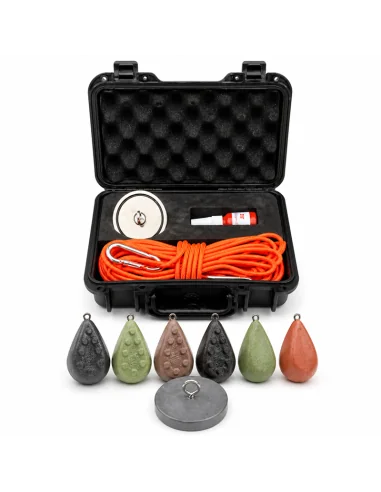 Econcretes 250kg Fishing Magnet Kit mit Schnur und Koffer Magnetfischen Extra Stark Profi Ausrüstung-Angelzubehör-JJ-Fishing