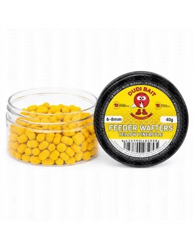 Dudi Bait Feeder Yellow Pineapple Smoke Wafters 6+8 mm Dumbell Method Feeder 40g 4x World Winner-Köder-JJ-Fishing