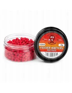 Dudi Bait Feeder Red Fruits Smoke Wafters 6+8 mm Dumbell Method Feeder 40g 4x World Winner-Köder-JJ-Fishing