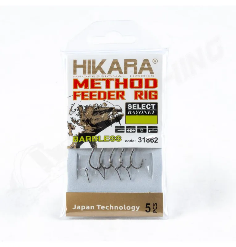 Traper Hikara Method Feeder Rig - Select Bayonet 10/0,22 (Barbless)-Endtackle-JJ-Fishing