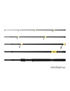 Delphin SIXTY Reise Angelrute 280cm 100g 5 Teilig Spinnrute Grundrute Reisekoffer Rute-Ruten-JJ-Fishing